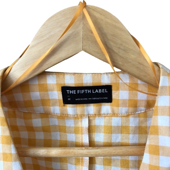 The Fifth Label Womens Idyllic Gingham Tie Front Crop Top - Picture 7 of 16